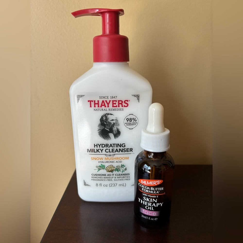 Thayers hydrating milky cleanser and palmers face oil, skin care , new sealed